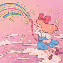 Load image into Gallery viewer, Little Girl Letting Off A Rainbow - 50*50CM 11CT Stamped Cross Stitch
