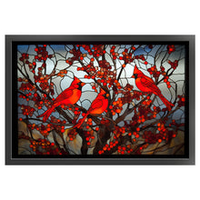 Load image into Gallery viewer, Glass Painting - Cardinal - 60*40CM 11CT Stamped Cross Stitch
