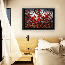 Load image into Gallery viewer, Glass Painting - Cardinal - 60*40CM 11CT Stamped Cross Stitch
