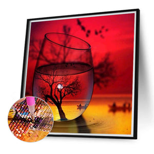 The View In The Cup 40*40CM(Canvas) Full Round Drill Diamond Painting