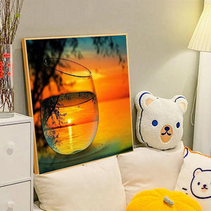 The View In The Cup 40*40CM(Canvas) Full Round Drill Diamond Painting