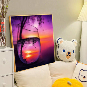 The View In The Cup 40*40CM(Canvas) Full Round Drill Diamond Painting