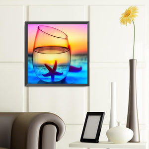 The View In The Cup 40*40CM(Canvas) Full Round Drill Diamond Painting