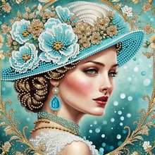 Load image into Gallery viewer, Noble Lady 30*30CM(Canvas) Partial Special Shaped Drill Diamond Painting
