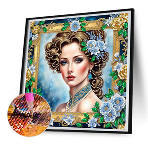 Noble Lady 30*30CM(Canvas) Partial Special Shaped Drill Diamond Painting