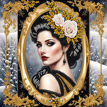 Load image into Gallery viewer, Noble Lady 30*30CM(Canvas) Partial Special Shaped Drill Diamond Painting
