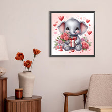 Load image into Gallery viewer, Love Rose Elephant 30*30CM(Canvas) Full Round Drill Diamond Painting
