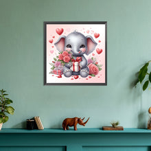 Load image into Gallery viewer, Love Rose Elephant 30*30CM(Canvas) Full Round Drill Diamond Painting
