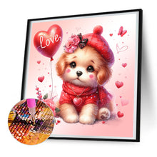 Load image into Gallery viewer, Love Rose Dog 30*30CM(Canvas) Full Round Drill Diamond Painting
