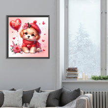 Load image into Gallery viewer, Love Rose Dog 30*30CM(Canvas) Full Round Drill Diamond Painting
