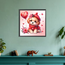 Load image into Gallery viewer, Love Rose Dog 30*30CM(Canvas) Full Round Drill Diamond Painting
