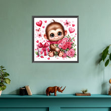 Load image into Gallery viewer, Love Rose Monkey 30*30CM(Canvas) Full Round Drill Diamond Painting
