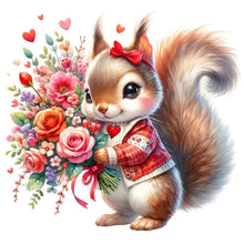 Load image into Gallery viewer, Love Rose Squirrel 30*30CM(Canvas) Full Round Drill Diamond Painting
