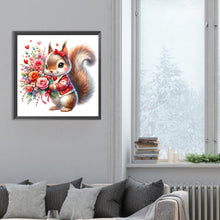 Load image into Gallery viewer, Love Rose Squirrel 30*30CM(Canvas) Full Round Drill Diamond Painting
