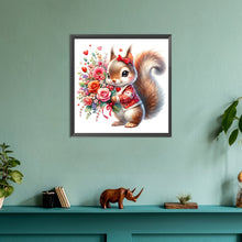 Load image into Gallery viewer, Love Rose Squirrel 30*30CM(Canvas) Full Round Drill Diamond Painting
