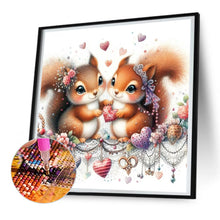 Load image into Gallery viewer, Love Rose Two Squirrels 30*30CM(Canvas) Full Round Drill Diamond Painting
