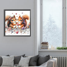 Load image into Gallery viewer, Love Rose Two Squirrels 30*30CM(Canvas) Full Round Drill Diamond Painting
