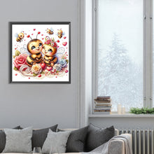 Load image into Gallery viewer, Love Rose Bee 30*30CM(Canvas) Full Round Drill Diamond Painting
