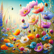 Load image into Gallery viewer, Poppy Flower 30*30CM(Canvas) Full Round Drill Diamond Painting
