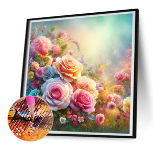 Roses 30*30CM(Canvas) Full Round Drill Diamond Painting