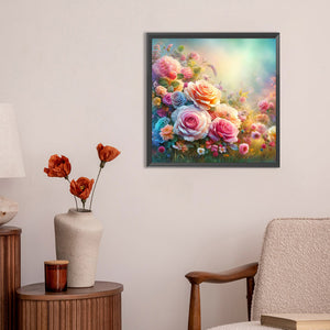 Roses 30*30CM(Canvas) Full Round Drill Diamond Painting