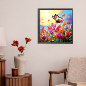 Tulips 30*30CM(Canvas) Full Round Drill Diamond Painting