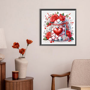 Marshmallow Rose 30*30CM(Canvas) Full Round Drill Diamond Painting