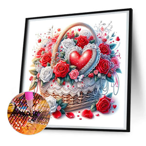Love Roses 30*30CM(Canvas) Full Round Drill Diamond Painting