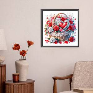 Love Roses 30*30CM(Canvas) Full Round Drill Diamond Painting