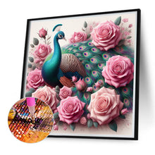 Load image into Gallery viewer, Pink Rose Peacock 40*40CM(Canvas) Full Round Drill Diamond Painting
