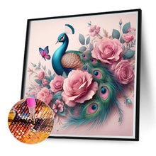 Load image into Gallery viewer, Peacock And Butterfly 40*40CM(Canvas) Full Round Drill Diamond Painting
