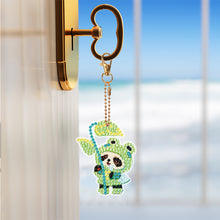 Load image into Gallery viewer, 6 PCS Double Sided Special Shape Diamond Painting Keychain for Beginners (Panda)
