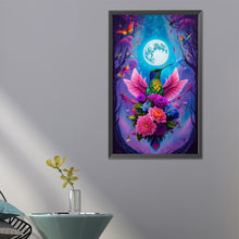 Load image into Gallery viewer, Hummingbird And Flowers Under Moon 40*65CM(Picture) Full AB Round Drill Diamond Painting
