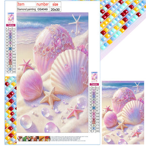 Beach Shells 20*30CM(Canvas) Full Square Drill Diamond Painting