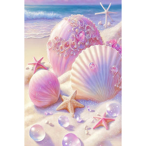 Beach Shells 20*30CM(Canvas) Full Square Drill Diamond Painting