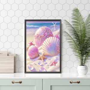 Beach Shells 20*30CM(Canvas) Full Square Drill Diamond Painting