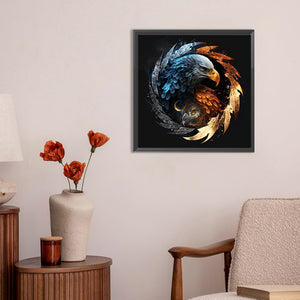 Ice Fire Eagle 30*30CM(Canvas) Full Round Drill Diamond Painting