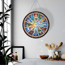 Load image into Gallery viewer, Acrylic Sun Constellation Single-Sided Diamond Painting Hanging Pendant 20x20cm
