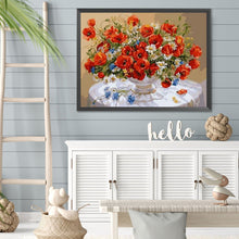 Load image into Gallery viewer, Vintage Oil Painting Poppy Flower 40*30CM(Picture) Full Square Drill Diamond Painting
