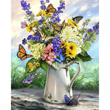 Load image into Gallery viewer, Butterfly Flowers 40*50CM(Picture) Full Square Drill Diamond Painting
