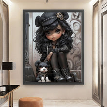 Load image into Gallery viewer, Big-Eyed Cold Girl - 50*60CM 14CT Counted Cross Stitch
