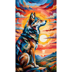Wolf 40*70CM(Canvas) Full Round Drill Diamond Painting