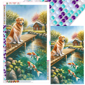 Dog And Fish 40*70CM(Canvas) Full Round Drill Diamond Painting