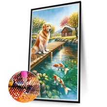 Load image into Gallery viewer, Dog And Fish 40*70CM(Canvas) Full Round Drill Diamond Painting
