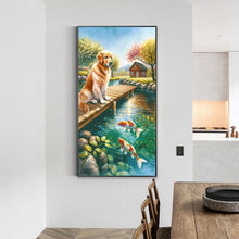 Load image into Gallery viewer, Dog And Fish 40*70CM(Canvas) Full Round Drill Diamond Painting

