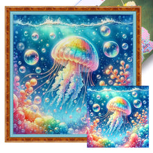 Load image into Gallery viewer, Colorful Jellyfish - 40*40CM 11CT Stamped Cross Stitch
