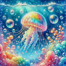 Load image into Gallery viewer, Colorful Jellyfish - 40*40CM 11CT Stamped Cross Stitch
