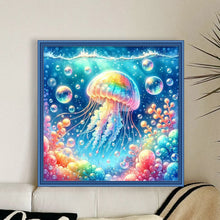 Load image into Gallery viewer, Colorful Jellyfish - 40*40CM 11CT Stamped Cross Stitch
