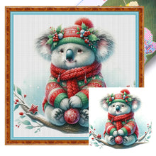 Load image into Gallery viewer, Koala In Winter - 30*30CM 18CT Stamped Cross Stitch
