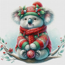 Load image into Gallery viewer, Koala In Winter - 30*30CM 18CT Stamped Cross Stitch
